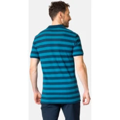 Odlo Concord Polo T-Shirt Men - Saxony Blue - Blue Wing Teal -Odlo odlo mens concord polo t shirt saxony blue blue wing teal 2 1408992