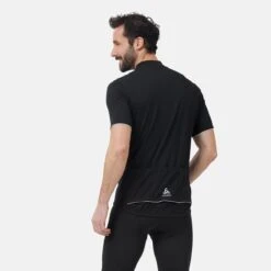 Odlo Essentials Half Zip Jersey Men - Black -Odlo odlo mens essential half zip jersey black 4 1167564