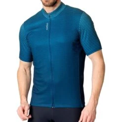 Odlo Essentials Jersey Men - Porcelain - Blue Wing Teal -Odlo odlo mens essential jersey porcelain blue wing teal 1409021