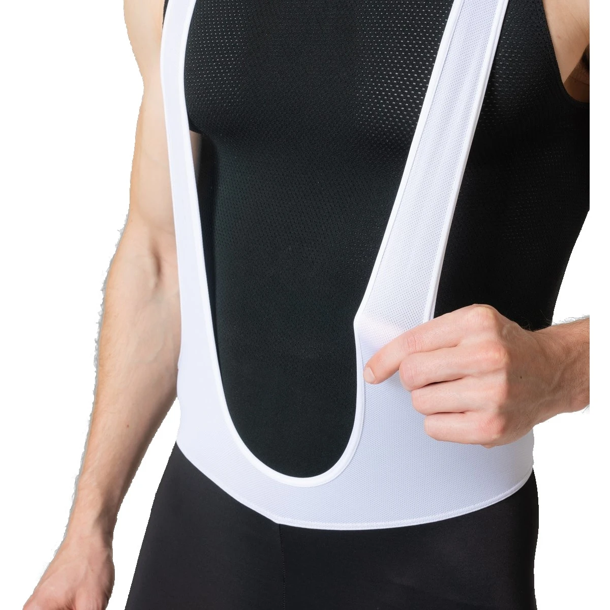 Odlo Essentials Cycling Bib Shorts Men - White - Black 8 Odlo Essentials Cycling Bib Shorts Men - White - Black - Image 6