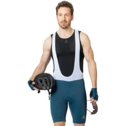 Odlo Essentials Cycling Bib Shorts Men - White - Blue Wing Teal 10 Odlo Essentials Cycling Bib Shorts Men - White - Blue Wing Teal -Odlo odlo mens essentials cycling bib shorts white blue wing teal 1 1523217