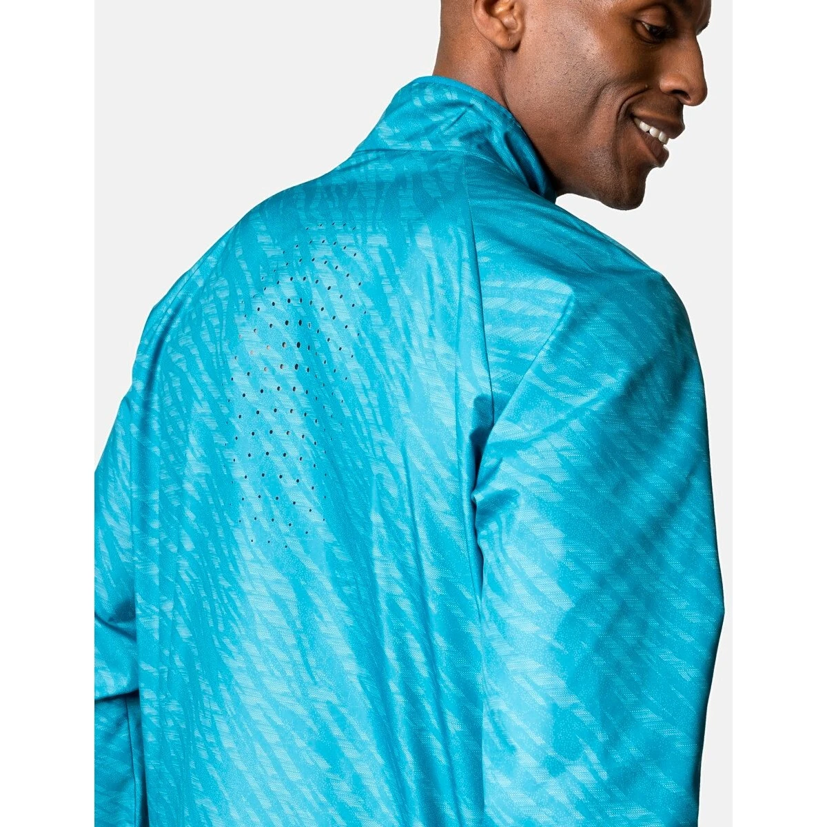 Odlo Essentials Light Print Running Jacket Men - Saxony Blue 8 Odlo Essentials Light Print Running Jacket Men - Saxony Blue - Image 6