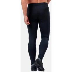 Odlo Essentials Warm Running And Training Tights Men - Black -Odlo odlo mens essentials warm running and training tights black 3 1315965