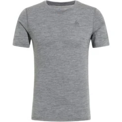 Odlo Natural Merino 200 Crew Neck Base Layer T-Shirt Men - Odlo Steel Grey Melange