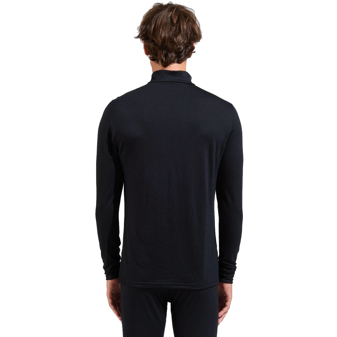 Odlo Natural Merino 200 Half-Zip Turtleneck Long-Sleeve Base Layer Top Men - Black 4 Odlo Natural Merino 200 Half-Zip Turtleneck Long-Sleeve Base Layer Top Men - Black - Image 2