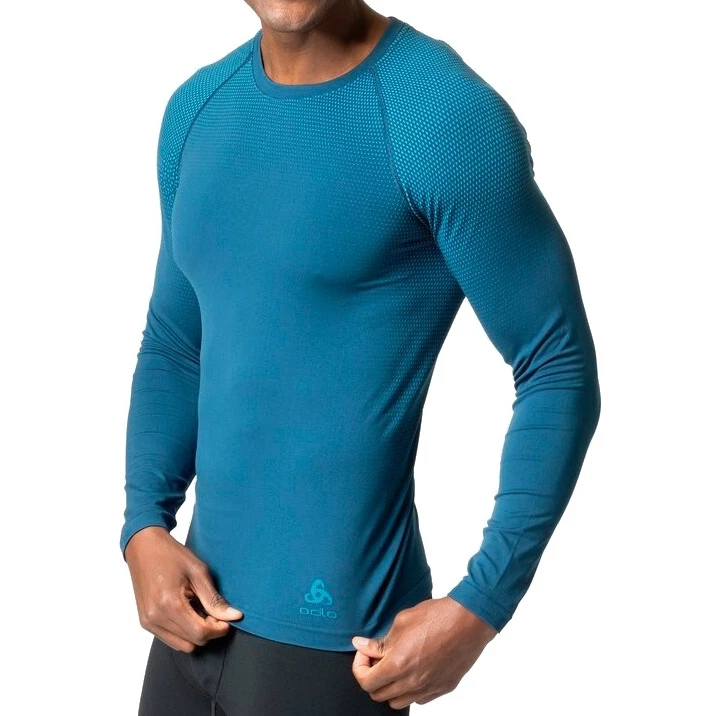 Odlo Performance Light Long-Sleeve Base Layer Top Men - Blue Wing Teal - Saxony Blue 5 Odlo Performance Light Long-Sleeve Base Layer Top Men - Blue Wing Teal - Saxony Blue - Image 3