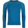 Odlo Performance Light Long-Sleeve Base Layer Top Men - Blue Wing Teal - Saxony Blue