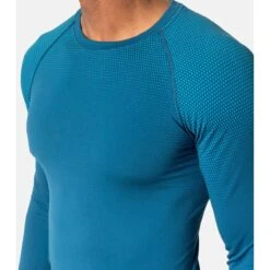 Odlo Performance Light Long-Sleeve Base Layer Top Men - Blue Wing Teal - Saxony Blue 15 Odlo Performance Light Long-Sleeve Base Layer Top Men - Blue Wing Teal - Saxony Blue -Odlo odlo mens performance light eco long sleeve t shirt blue wing teal saxony blue 5 1409475