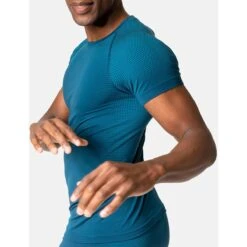 Odlo Performance Light Base Layer T-Shirt Men - Blue Wing Teal - Saxony Blue -Odlo odlo mens performance light eco short sleeve t shirt blue wing teal saxony blue 5 1409498