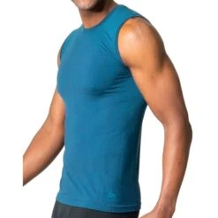 Odlo Performance Light Base Layer Tank Top Men - Blue Wing Teal - Saxony Blue -Odlo odlo mens performance light eco tank top blue wing teal saxony blue 1 1409490