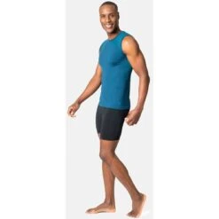 Odlo Performance Light Base Layer Tank Top Men - Blue Wing Teal - Saxony Blue -Odlo odlo mens performance light eco tank top blue wing teal saxony blue 3 1409492