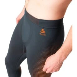 Odlo Performance Warm Base Layer Bottoms Men - India Ink -Odlo odlo mens performance warm eco base layer pants india ink 3 1500239