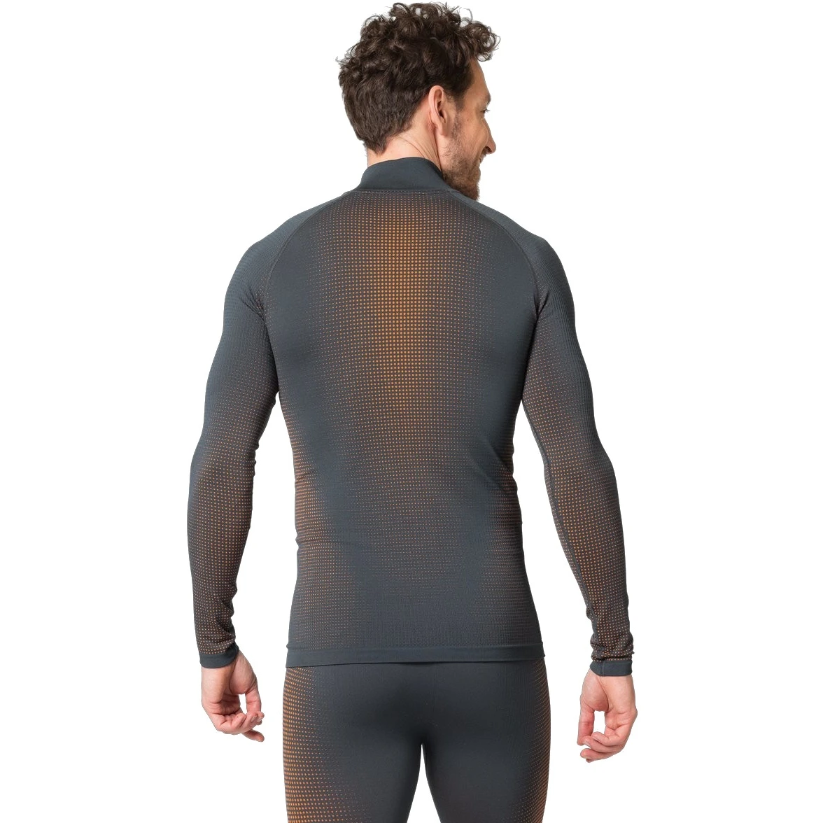 Odlo Performance Warm Half Zip Turtleneck Long-Sleeve Base Layer Top Men - India Ink 5 Odlo Performance Warm Half Zip Turtleneck Long-Sleeve Base Layer Top Men - India Ink - Image 3