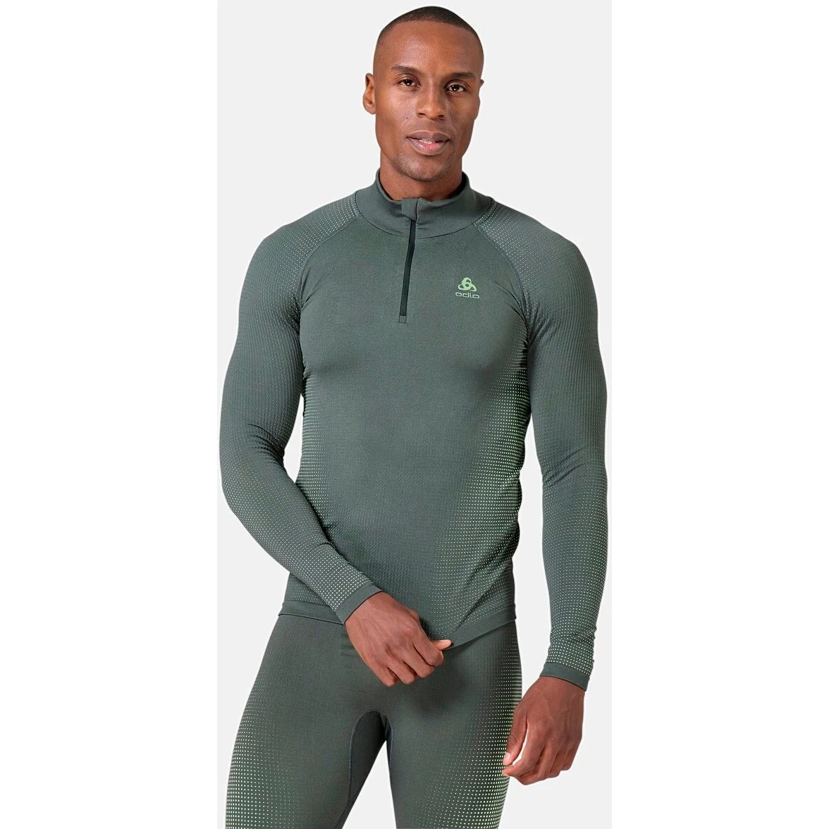 Odlo Performance Warm Half Zip Turtleneck Long-Sleeve Base Layer Top Men - Odlo Graphite Grey - Lounge Lizard 5 Odlo Performance Warm Half Zip Turtleneck Long-Sleeve Base Layer Top Men - Odlo Graphite Grey - Lounge Lizard - Image 3