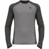 Odlo Performance Wool 150 Long-Sleeve Base Layer Top Men - Grey Melange - Dark Grey Melange