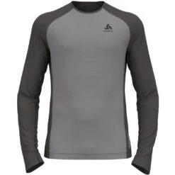 Odlo Performance Wool 150 Long-Sleeve Base Layer Top Men - Grey Melange - Dark Grey Melange