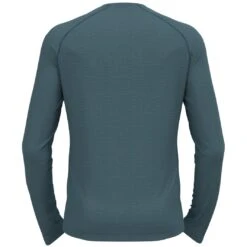 Odlo Performance Wool 150 Long-Sleeve Base Layer Top Men - Saxony Blue - Deep Dive Melange 5 Odlo Performance Wool 150 Long-Sleeve Base Layer Top Men - Saxony Blue - Deep Dive Melange -Odlo odlo mens performance wool 150 long sleeve base layer saxony blue deep dive melange 2 1556613