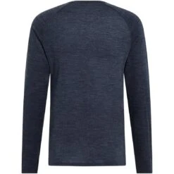 Odlo Performance Wool 150 Long-Sleeve Base Layer Top Men - Silver Cloud - India Ink Melange -Odlo odlo mens performance wool 150 long sleeve base layer silver cloud india ink melange 4 1556623