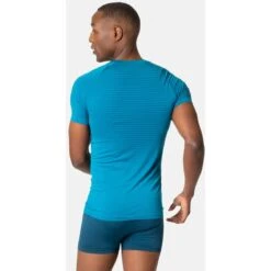 Odlo Performance X-Light Base Layer T-Shirt Men - Saxony Blue -Odlo odlo mens performance x light eco short sleeve base layer saxony blue 2 1409530