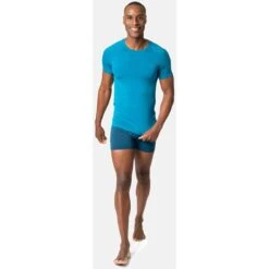 Odlo Performance X-Light Base Layer T-Shirt Men - Saxony Blue -Odlo odlo mens performance x light eco short sleeve base layer saxony blue 3 1409531