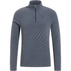 Odlo Roy 1/2 Zip Mid Layer Pulover Men - India Ink - Folkstone Gray