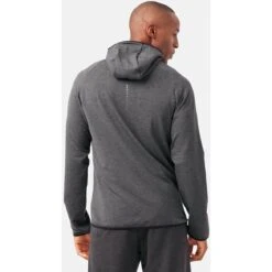 Odlo Men's Run Easy Midlayer Hoody - Black Melange -Odlo odlo mens run easy 365 midlayer hoody black melange 2 1329482