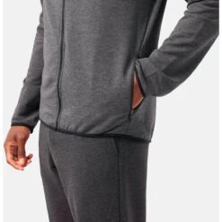 Odlo Men's Run Easy Midlayer Hoody - Black Melange -Odlo odlo mens run easy 365 midlayer hoody black melange 4 1329477