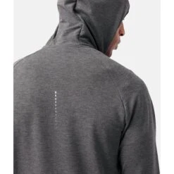 Odlo Men's Run Easy Midlayer Hoody - Black Melange -Odlo odlo mens run easy 365 midlayer hoody black melange 5 1329478