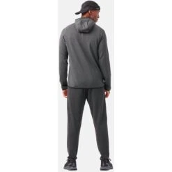 Odlo Men's Run Easy Midlayer Hoody - Black Melange -Odlo odlo mens run easy 365 midlayer hoody black melange 7 1329480