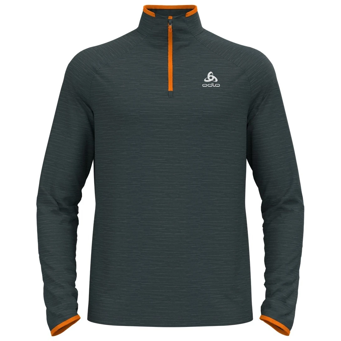 Odlo Run Easy Half-Zip Long-Sleeve Mid Layer Top Men - India Ink Melange 3 Odlo Run Easy Half-Zip Long-Sleeve Mid Layer Top Men - India Ink Melange