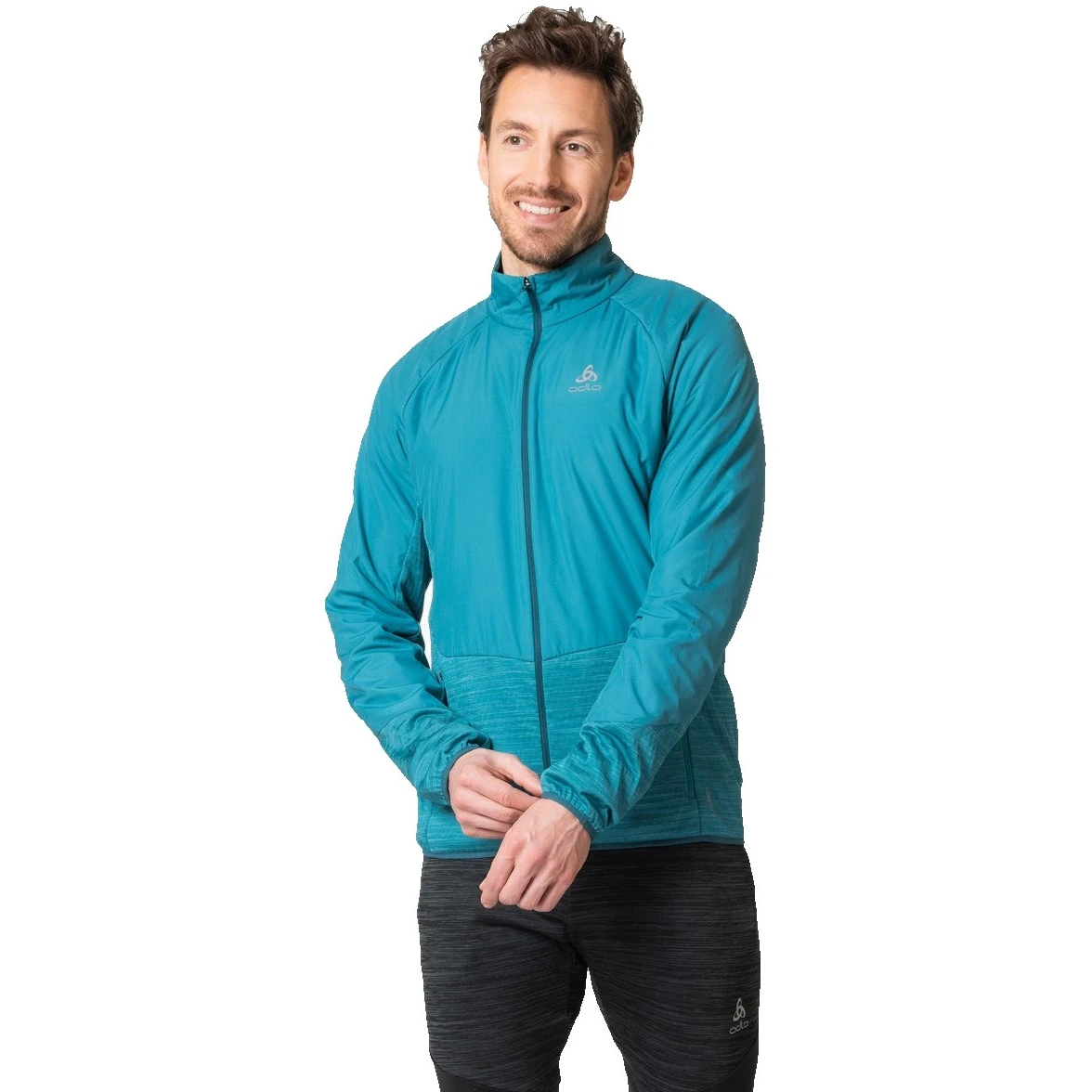 Odlo Run Easy Warm Hybrid Jacket Men - Saxony Blue 3 Odlo Run Easy Warm Hybrid Jacket Men - Saxony Blue