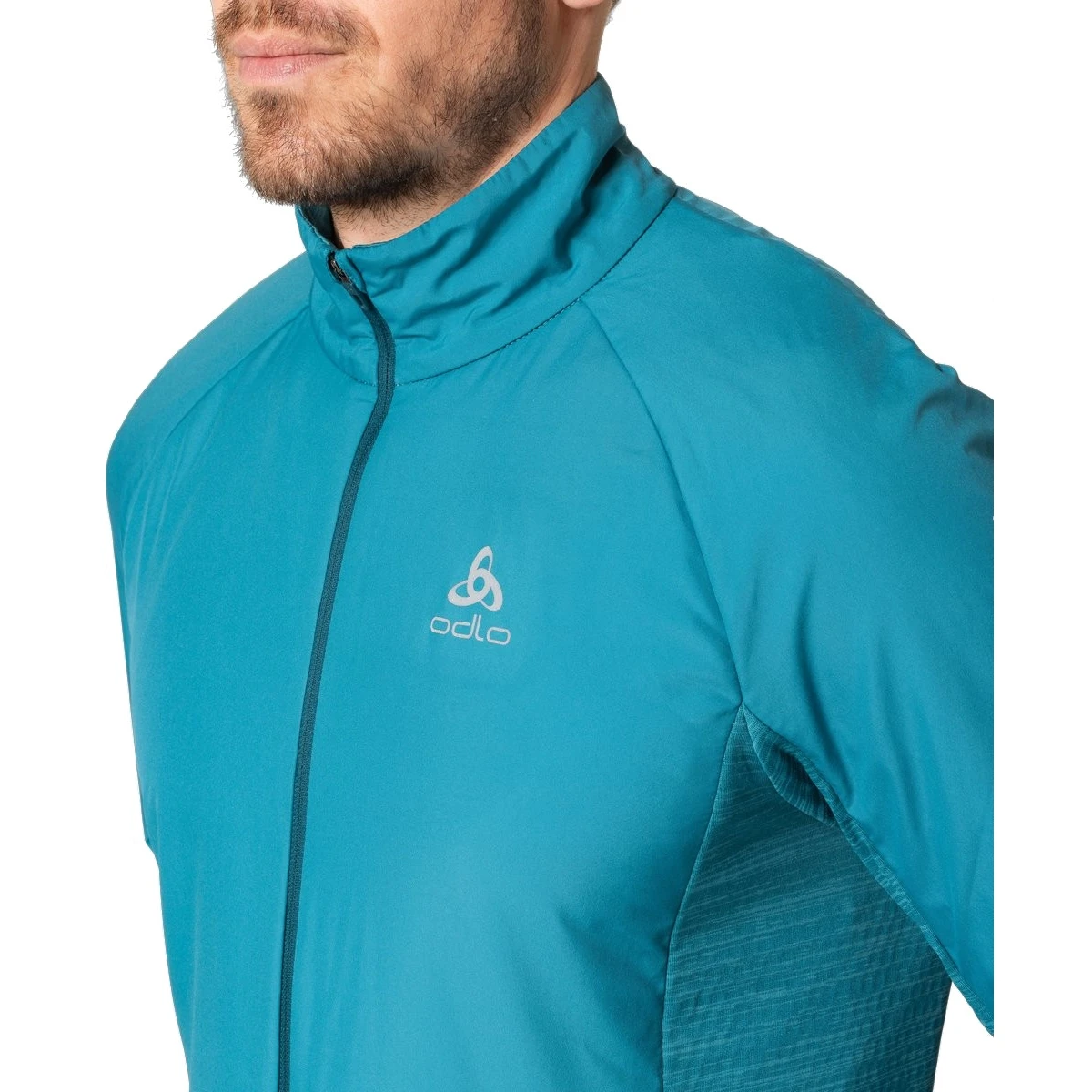 Odlo Run Easy Warm Hybrid Jacket Men - Saxony Blue 5 Odlo Run Easy Warm Hybrid Jacket Men - Saxony Blue - Image 3