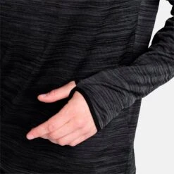 Odlo Run Easy Warm Mid Layer Top Men - Black Melange -Odlo odlo mens run easy warm mid layer black melange 3 1329450