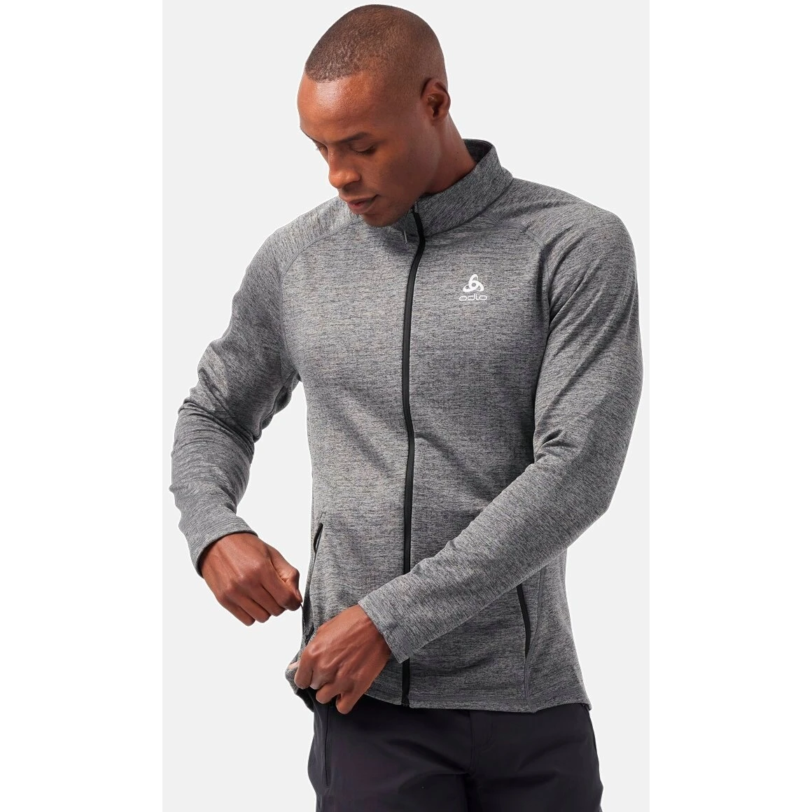 Odlo Sesvenna Mid Layer Jacket Men - Black Melange 5 Odlo Sesvenna Mid Layer Jacket Men - Black Melange - Image 3