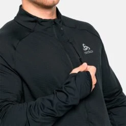 Odlo Men's Sesvenna SL Mid Layer Jacket - Black -Odlo odlo mens sesvenna sl mid layer jacket black 4 1329496
