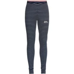 Odlo Active Warm Originals Stripe Base Layer Bottoms Men - Dark Sapphire - Odlo Silver Grey