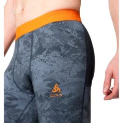 Odlo Whistler Base Layer Bottoms Men - Folkstone Gray - India Ink -Odlo odlo mens whistler eco bottom folkstone gray india ink 4 1500315