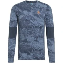 Odlo Whistler Long-Sleeve Base Layer Top Men - Folkstone Gray - India Ink -Odlo odlo mens whistler eco long sleeve base layer folkstone gray india ink 3 1557022