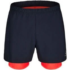 Odlo Zeroweight 5 Inch 2-in-1 Running Shorts Men - Black - Firelight