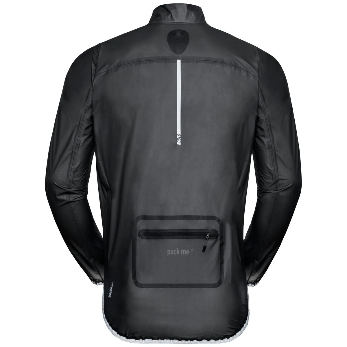 Odlo Zeroweight Dual Dry Waterproof Hardshell Cycling Jacket Men - Black 6 Odlo Zeroweight Dual Dry Waterproof Hardshell Cycling Jacket Men - Black - Image 4