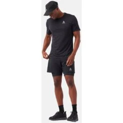 Odlo Zeroweight Engineered Chill-Tec Running T-Shirt Men - Black Melange -Odlo odlo mens zeroweight engineered chill tec running t shirt black melange 1 1329739