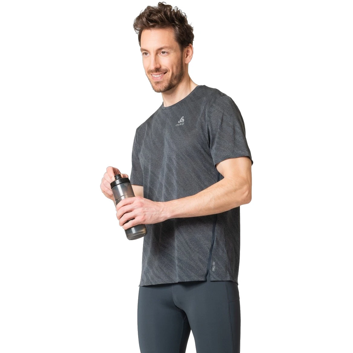 Odlo Zeroweight Engineered Chill-Tec Running T-Shirt Men - India Ink Melange 3 Odlo Zeroweight Engineered Chill-Tec Running T-Shirt Men - India Ink Melange