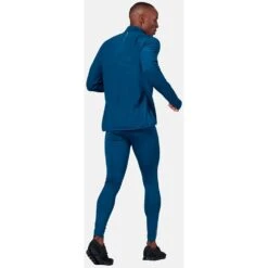 Odlo Zeroweight Mid Layer Running Half-Zip Men - Blue Wing Teal -Odlo odlo mens zeroweight mid layer running half zip shirt blue wing teal 4 1329765