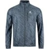 Odlo Zeroweight Print Running Jacket Men - Black -Odlo odlo mens zeroweight print running jacket black 1 1454915