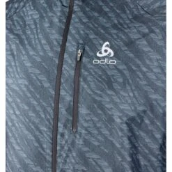 Odlo Zeroweight Print Running Jacket Men - Black -Odlo odlo mens zeroweight print running jacket black 3 1454917