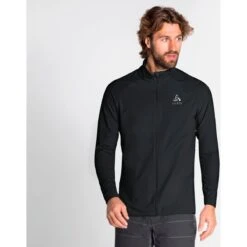 Odlo Zeroweight Warm Hybrid Running Jacke Men - Black -Odlo odlo mens zeroweight warm hybrid jacke 313202 15000 black 3 1005276