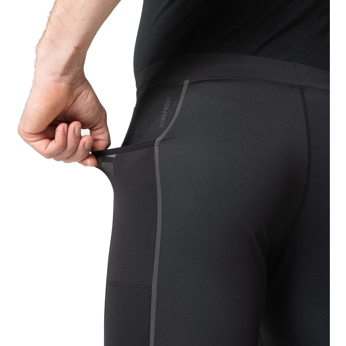 Odlo Zeroweight Warm Reflective Running Tights Men - Black 7 Odlo Zeroweight Warm Reflective Running Tights Men - Black - Image 5