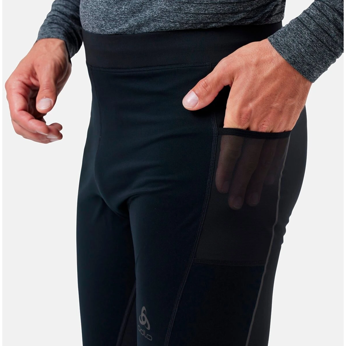 Odlo Zeroweight Warm Running And Training Tights Men - Black 9 Odlo Zeroweight Warm Running And Training Tights Men - Black - Image 7