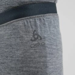 Odlo Natural Merino 200 3/4 Base Layer Bottoms Men - Odlo Steel Grey Melange -Odlo odlo natural merino 200 3 4 base layer bottoms men odlo steel grey melange 5 1575412