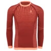 Odlo Performance Warm Kids Long-Sleeve Base Layer Top - Spiced Apple - Live Wire -Odlo odlo performance warm kinder langarm baselayer spicedapple live wire 1553377